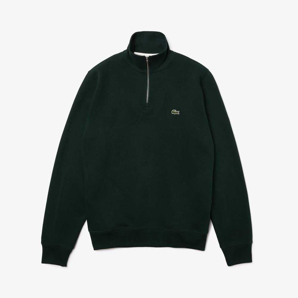 Lacoste Half Zip Algodon Verde | 7609-JPSUQ