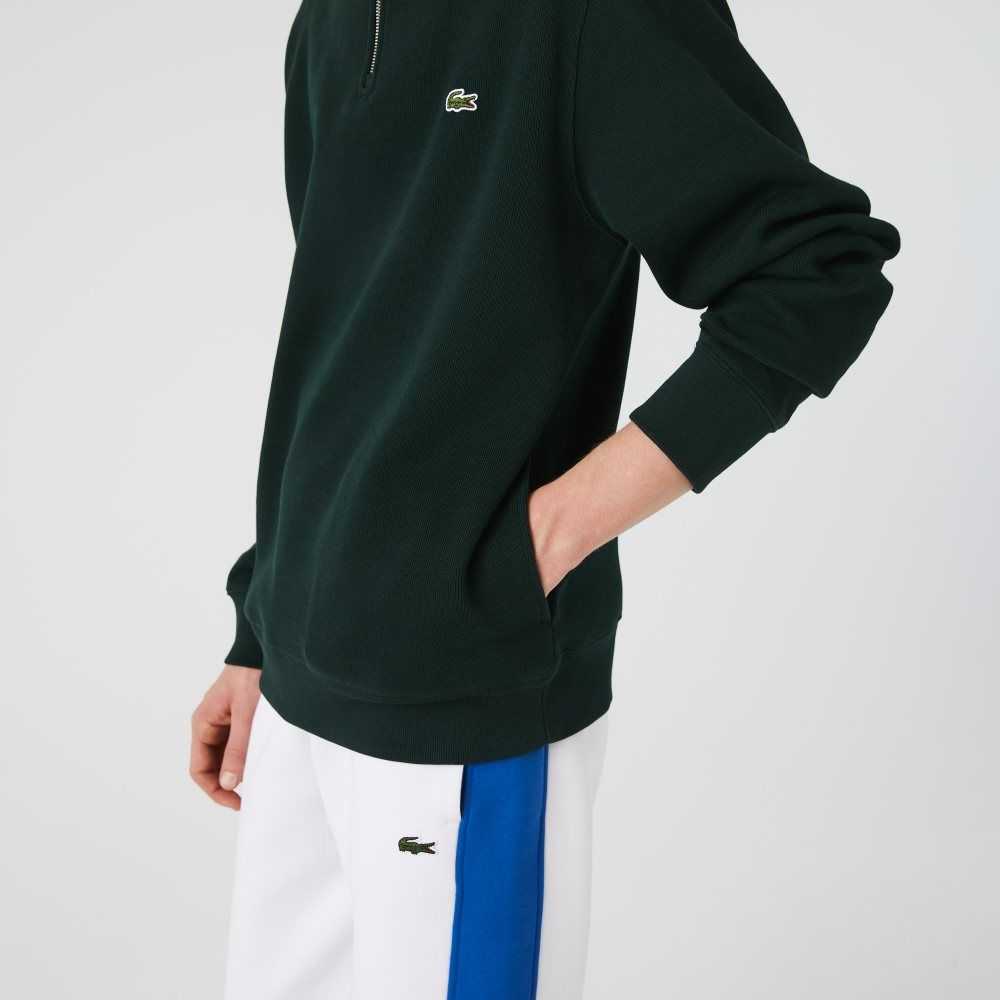 Lacoste Half Zip Algodon Verde | 7609-JPSUQ