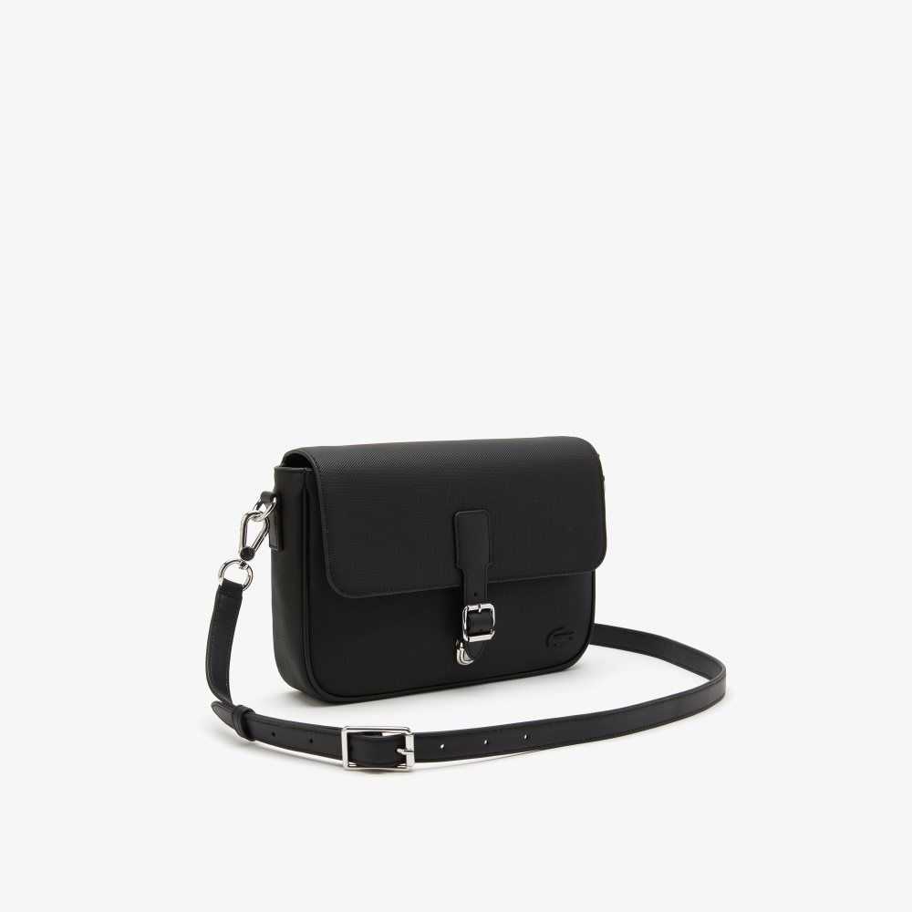 Lacoste Hebilla Fastened Messenger Negras | 7632-AGLUF