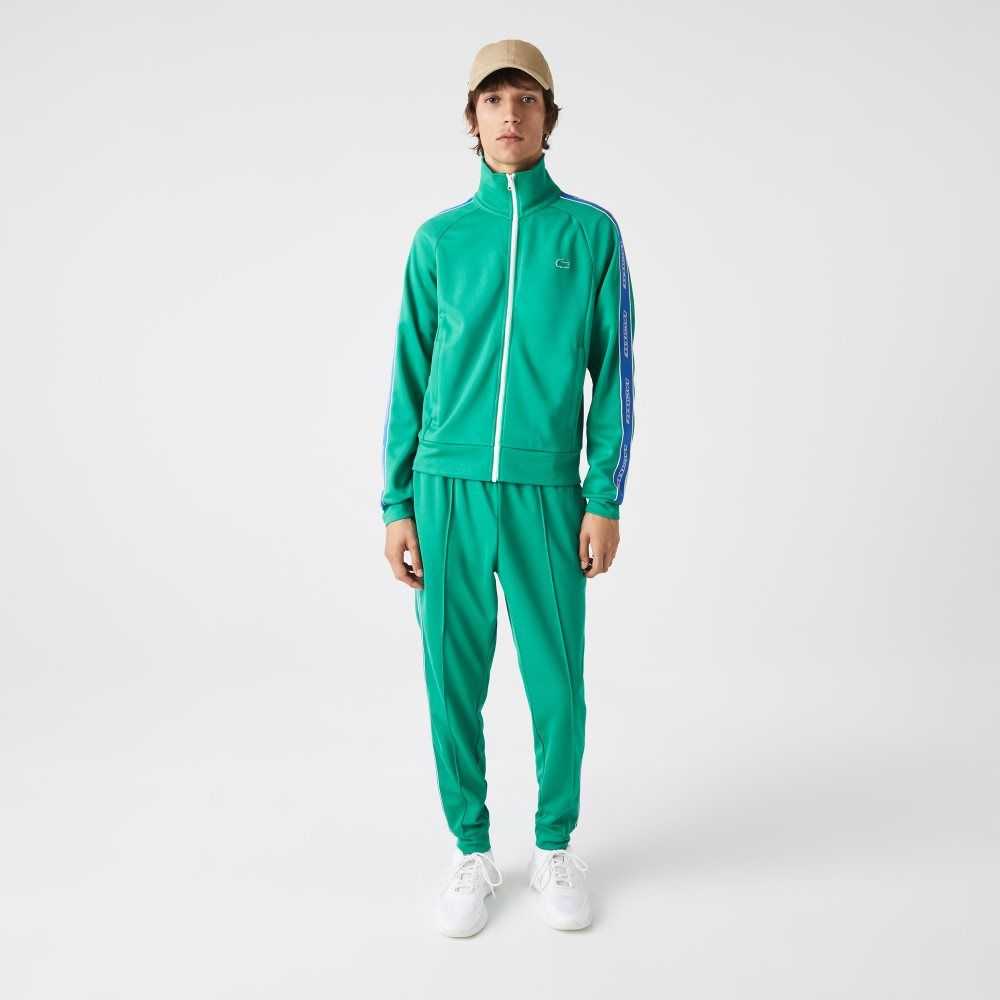 Lacoste Heritage High-Neck Zip Verde | 5324-IOSUW