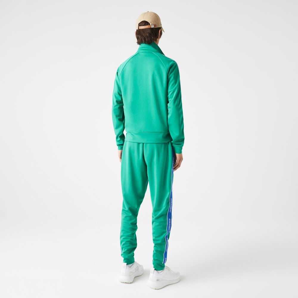 Lacoste Heritage High-Neck Zip Verde | 5324-IOSUW