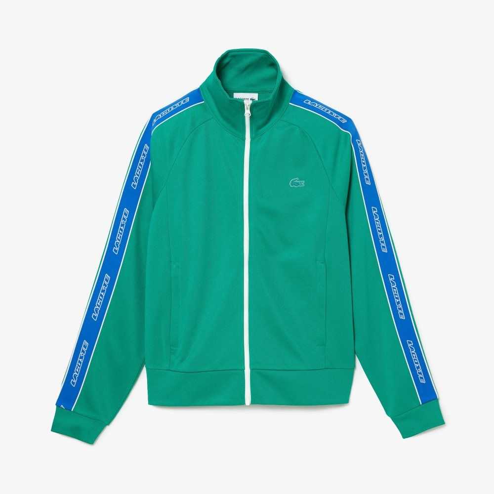 Lacoste Heritage High-Neck Zip Verde | 5324-IOSUW