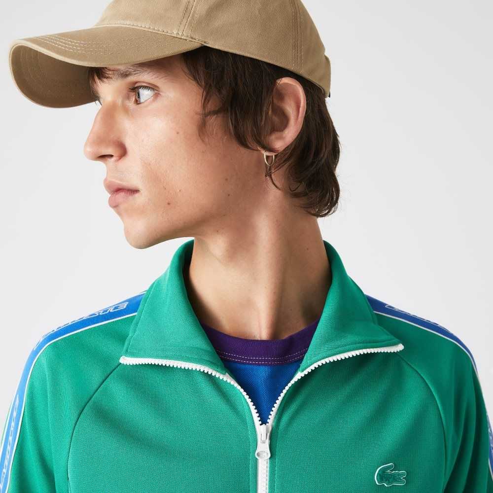 Lacoste Heritage High-Neck Zip Verde | 5324-IOSUW