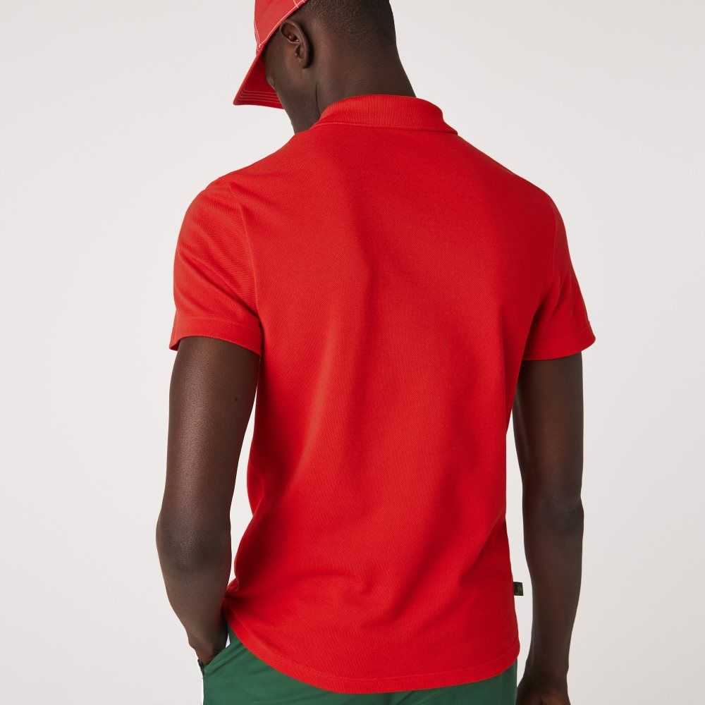 Lacoste Heritage Regular Fit Badge Algodon Pique Rojas | 5190-IBJAU