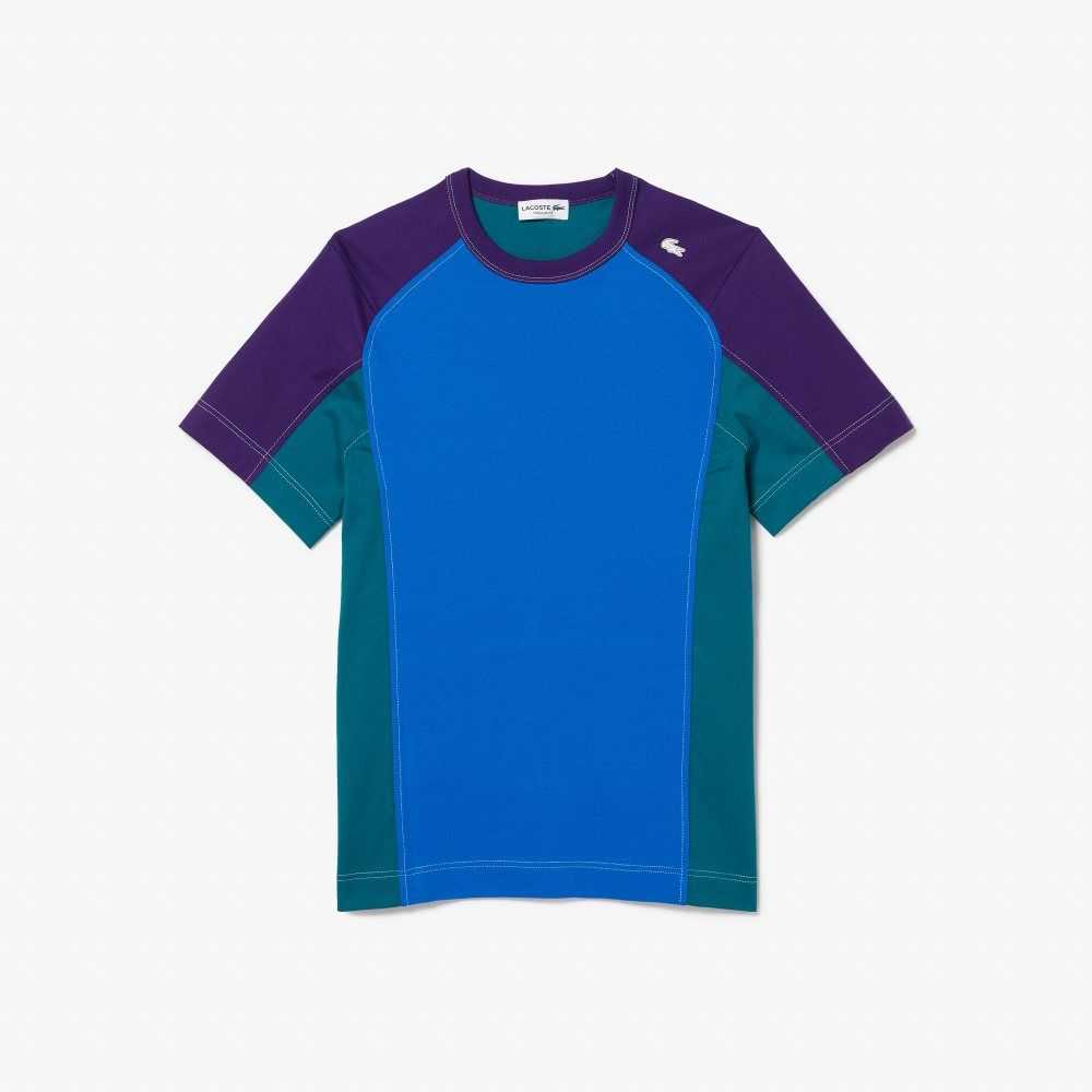 Lacoste Heritage Regular Fit Color-Block Stretch Pique Azules Verde Moradas | 5310-ADLRO