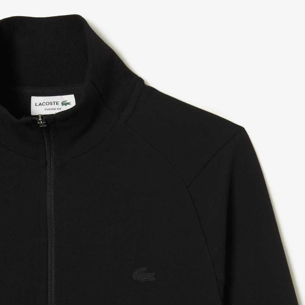 Lacoste High-Neck Algodon Blend Zip Negras | 8391-RKOIH