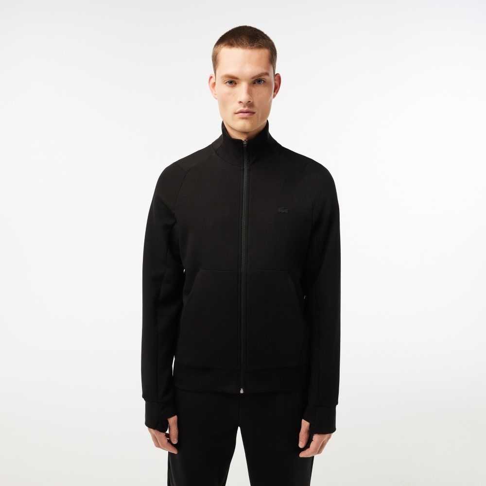 Lacoste High-Neck Algodon Blend Zip Negras | 8391-RKOIH