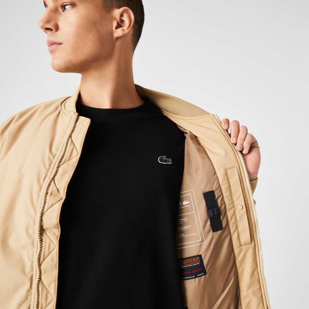 Lacoste Insulated Acolchado Bomber Beige | 3150-PVTFC