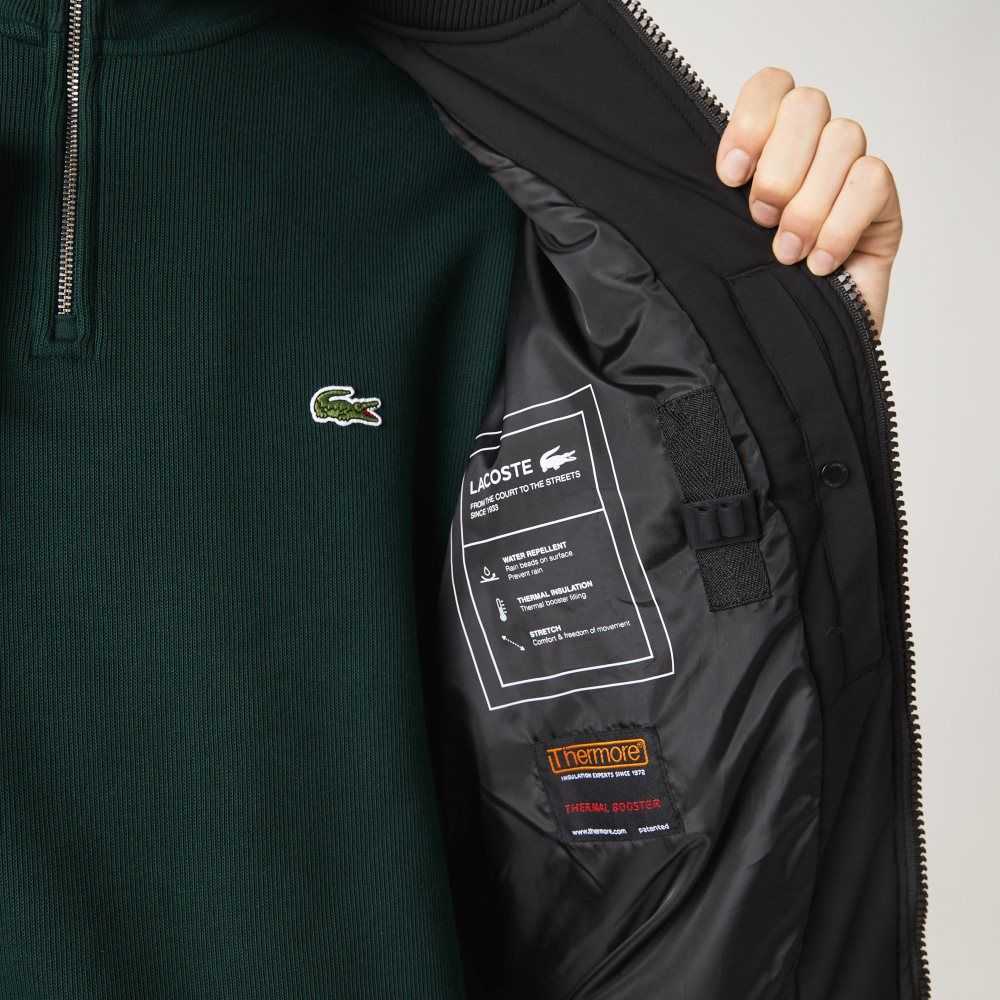 Lacoste Insulated Acolchado Bomber Negras | 5492-ABLMO