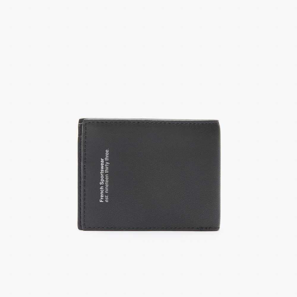 Lacoste Interior Card Slot Foldable Wallet Negras | 9603-LQREA