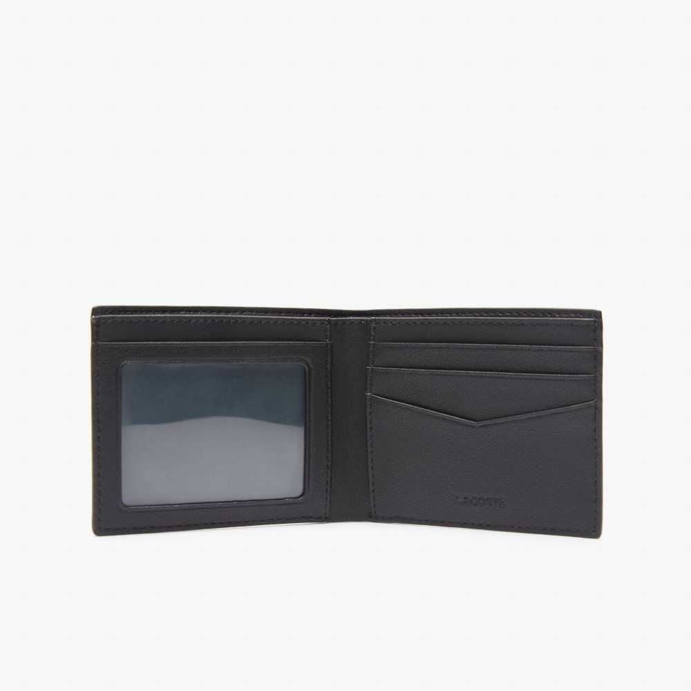 Lacoste Interior Card Slot Foldable Wallet Negras | 9603-LQREA