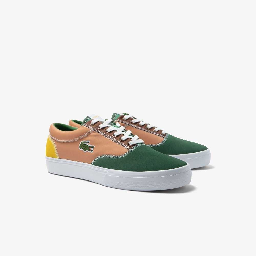 Lacoste Jump Serve Encaje Color-Pop Verde Marrones | 9316-CJQLB