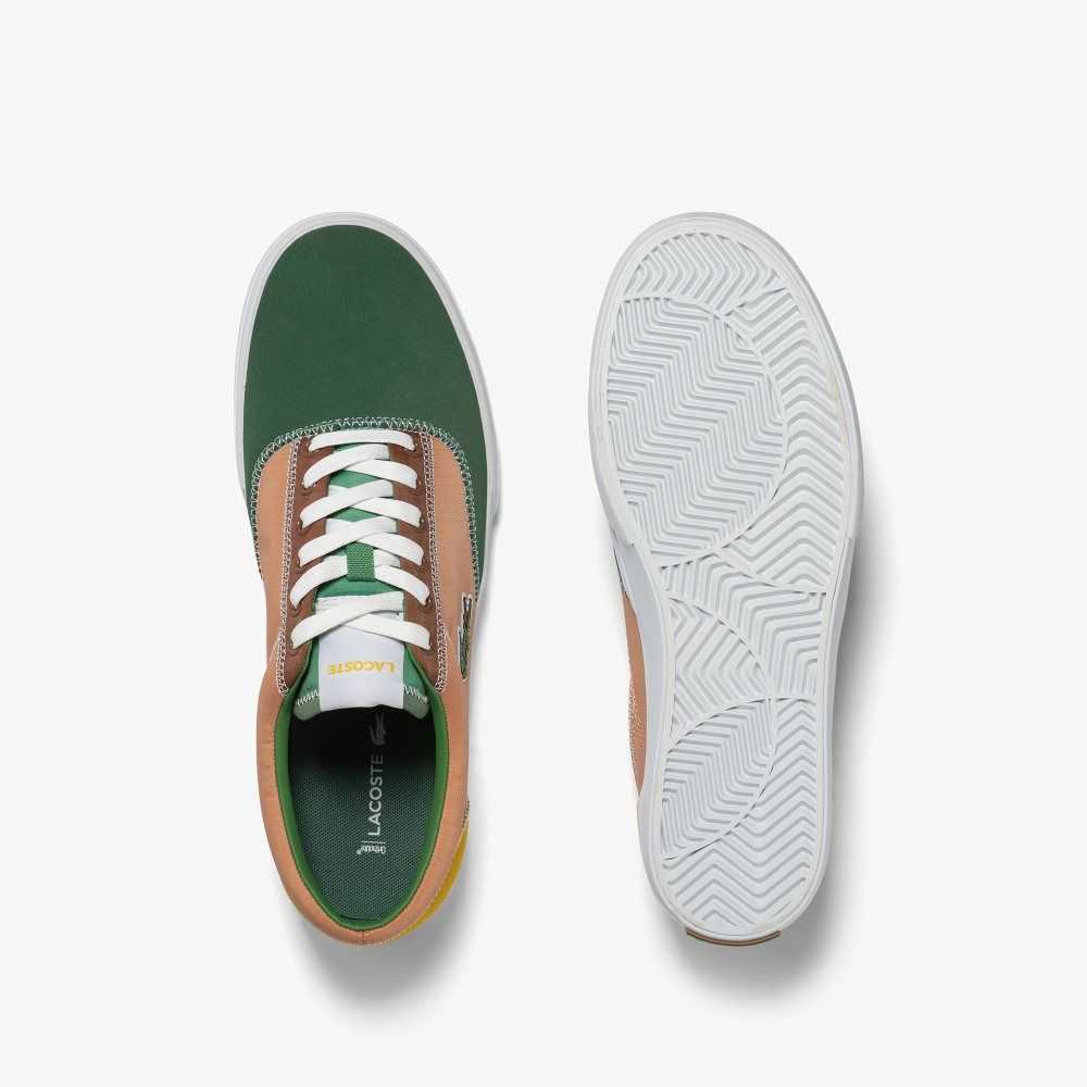 Lacoste Jump Serve Encaje Color-Pop Verde Marrones | 9316-CJQLB