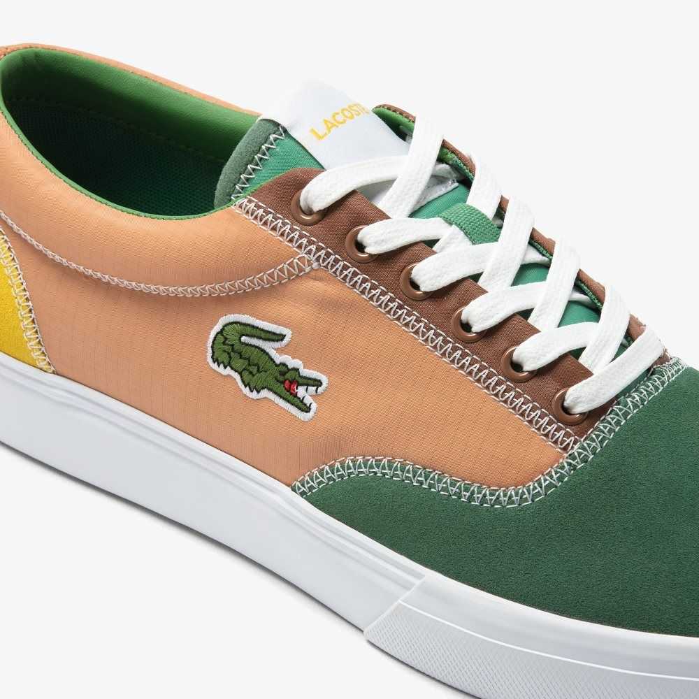 Lacoste Jump Serve Encaje Color-Pop Verde Marrones | 9316-CJQLB