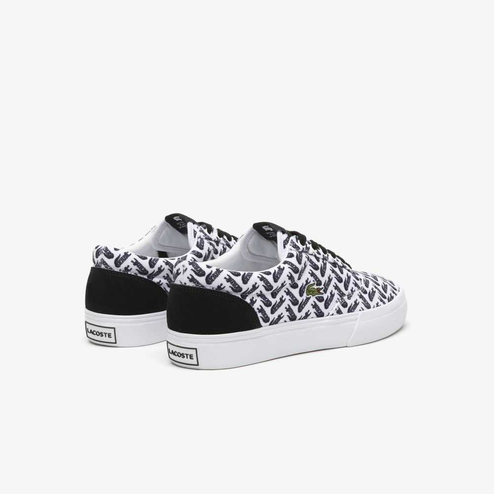 Lacoste Jump Serve Encaje Tonal Blancas Negras | 9054-XERPF