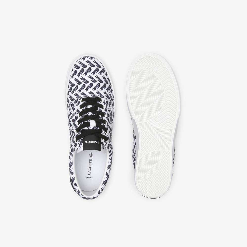 Lacoste Jump Serve Encaje Tonal Blancas Negras | 9054-XERPF