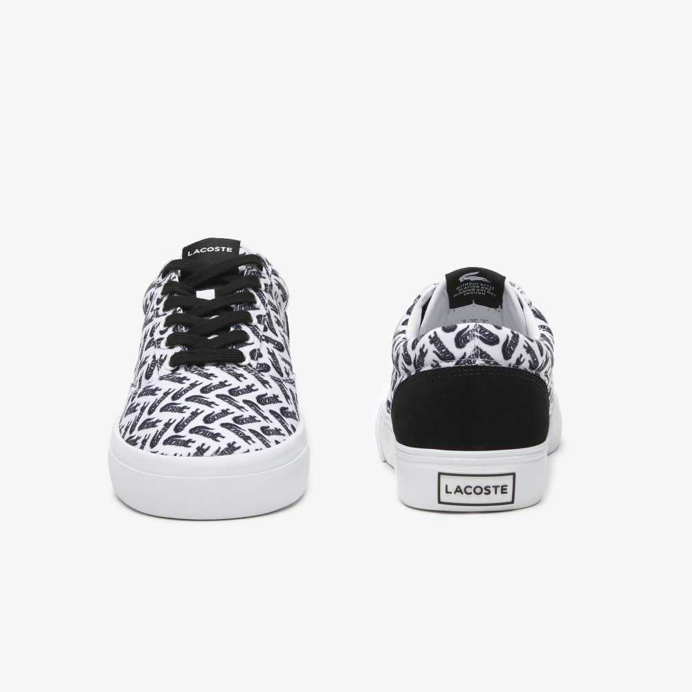 Lacoste Jump Serve Encaje Tonal Blancas Negras | 9054-XERPF