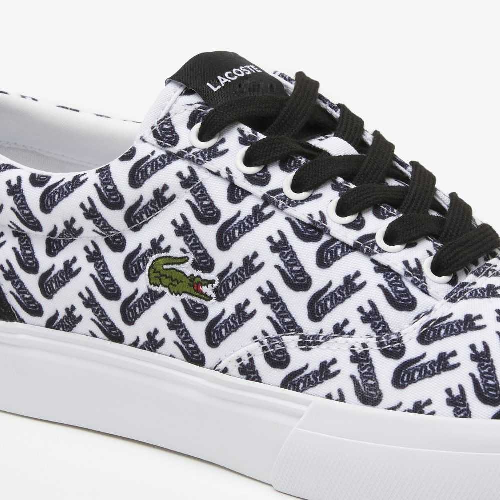 Lacoste Jump Serve Encaje Tonal Blancas Negras | 9054-XERPF