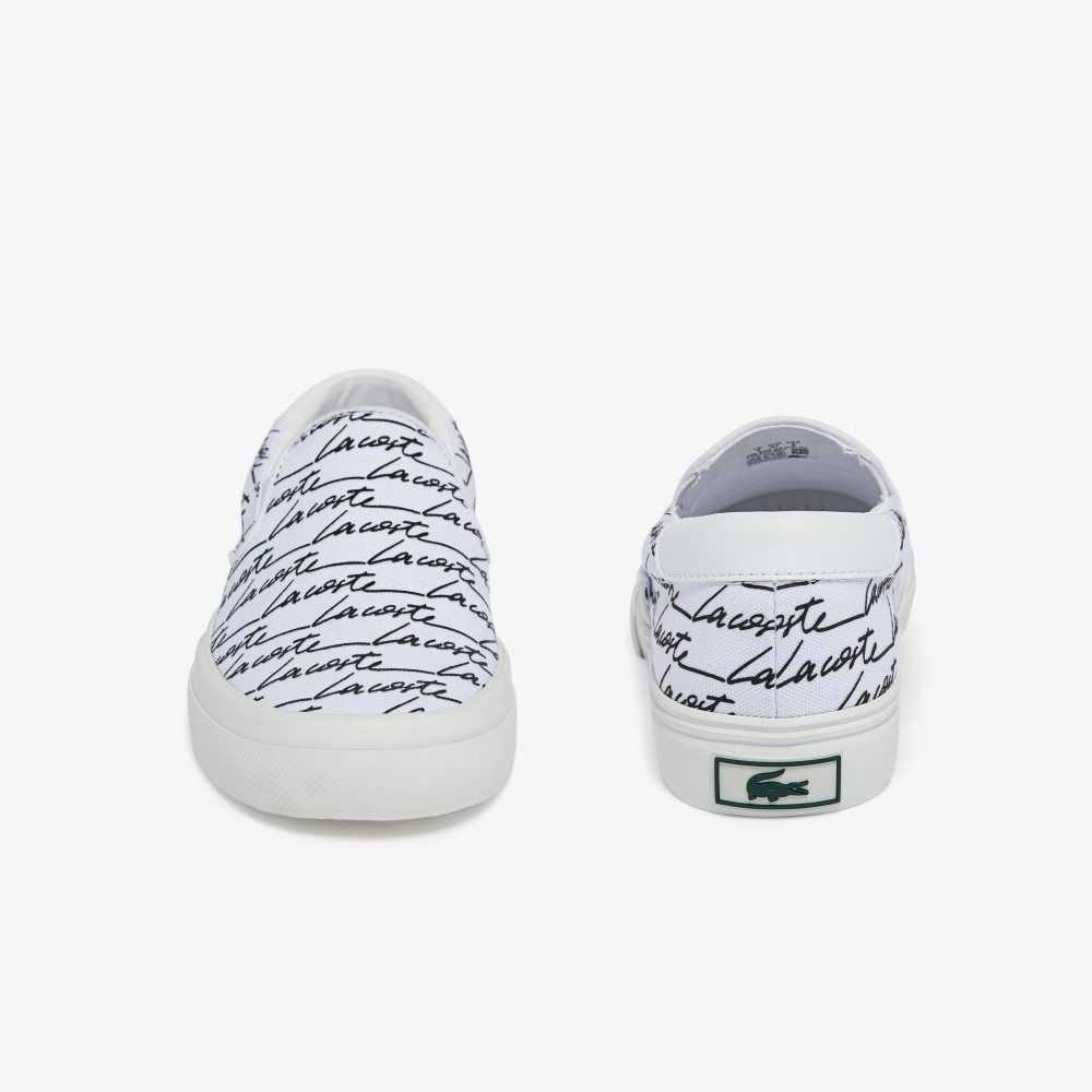 Lacoste Jump Serve Lona Printed Slip-On Blancas Blancas | 9813-IKTAX