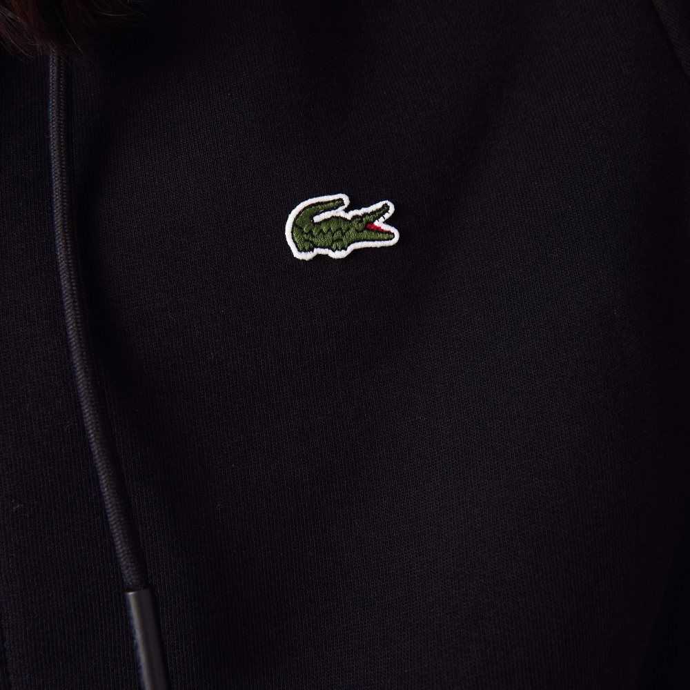 Lacoste Kangaroo Pocket Fleece Zipped Negras | 3270-HUINW