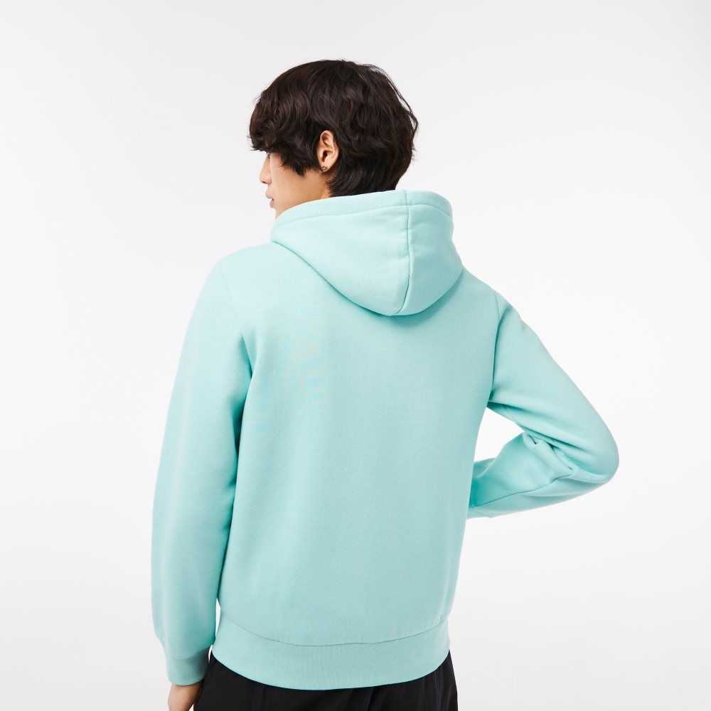 Lacoste Kangaroo Pocket Fleece Zipped Verde Menta | 8034-LQEZX