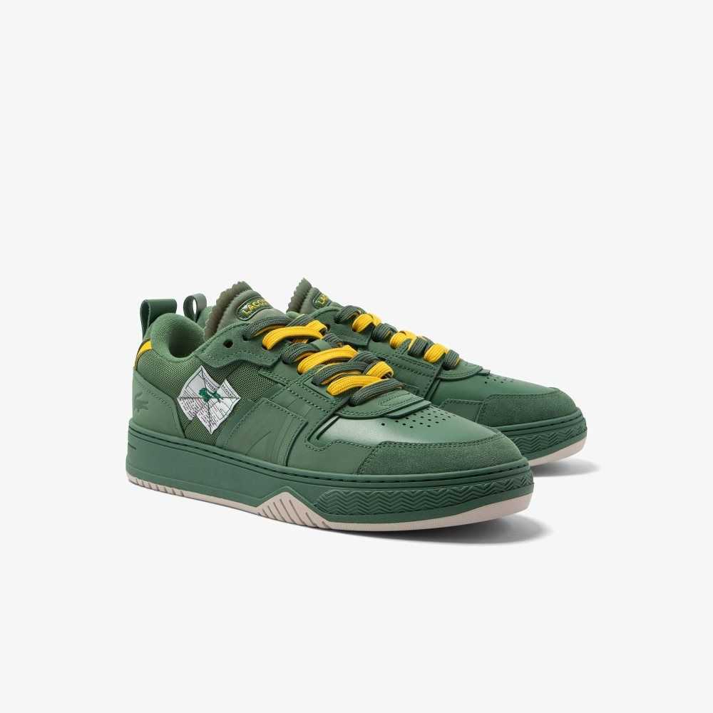 Lacoste L001 Crafted Cuero Verde | 9175-XYOUZ