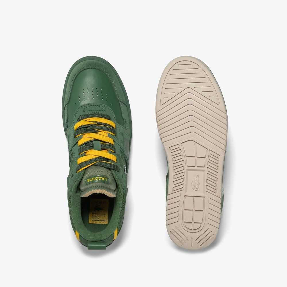 Lacoste L001 Crafted Cuero Verde | 9175-XYOUZ