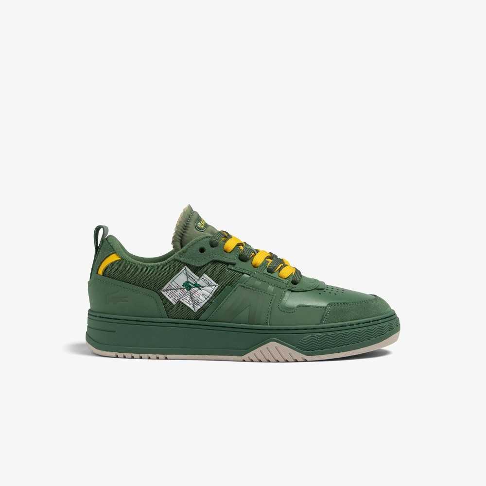 Lacoste L001 Crafted Cuero Verde | 9175-XYOUZ