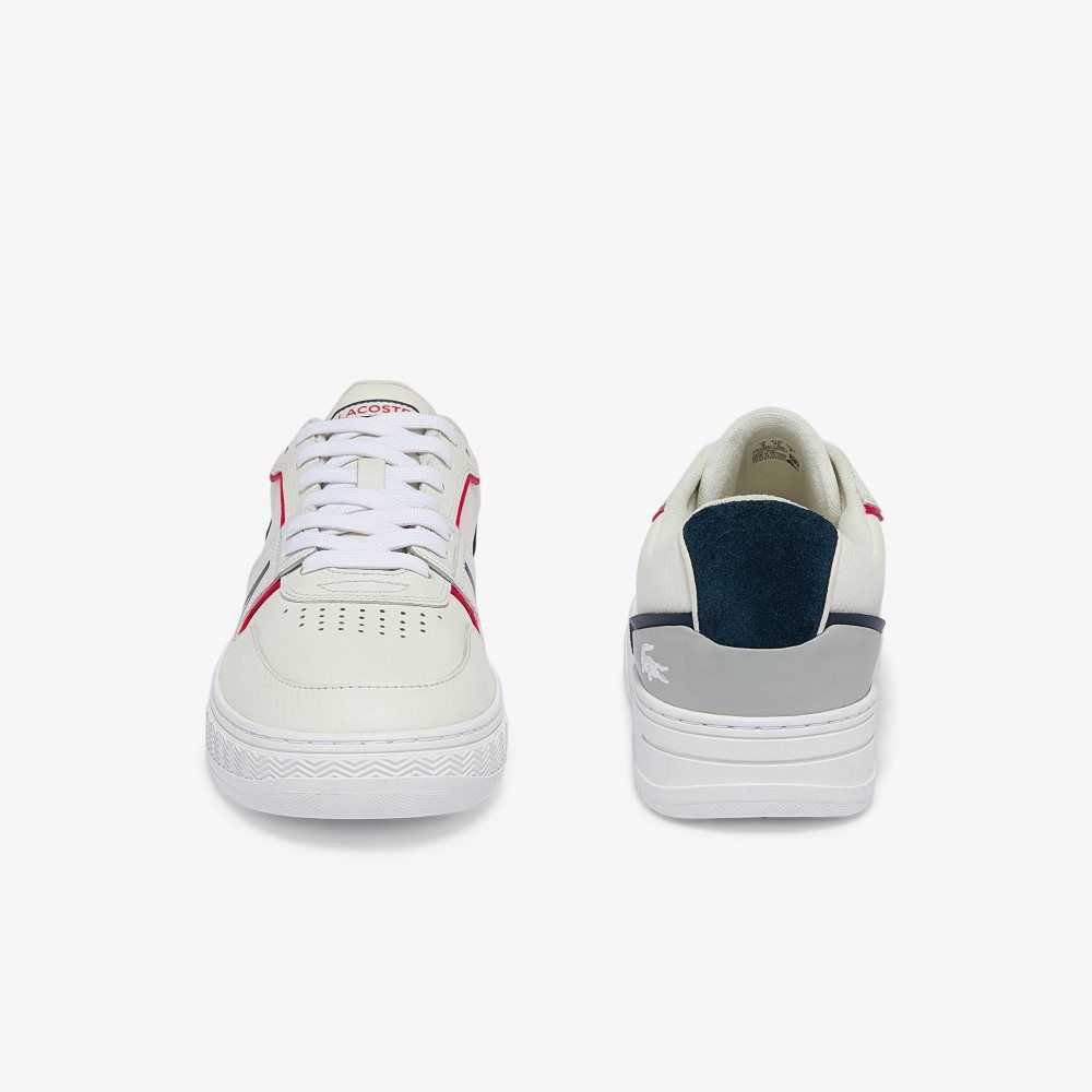 Lacoste L001 Cuero Blancas Azules Rojas | 4803-SEARU