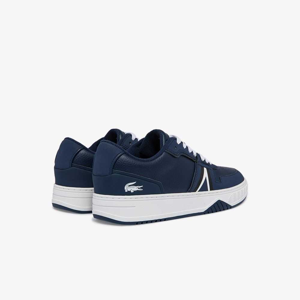 Lacoste L001 Cuero Color-Pop Azules Blancas | 1049-UDAQJ