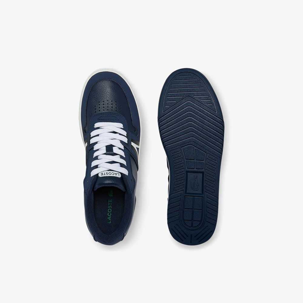 Lacoste L001 Cuero Color-Pop Azules Blancas | 1049-UDAQJ