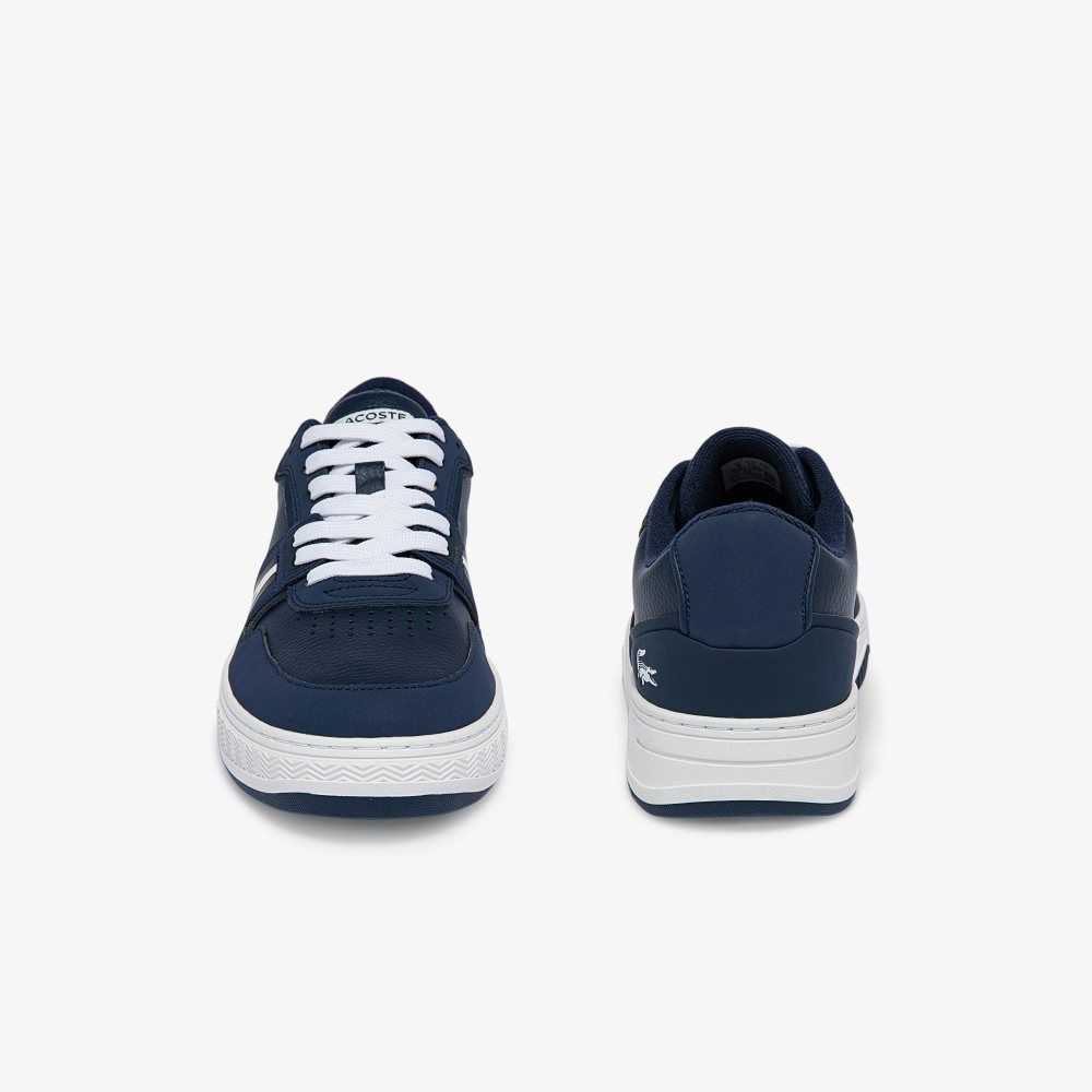 Lacoste L001 Cuero Color-Pop Azules Blancas | 1049-UDAQJ