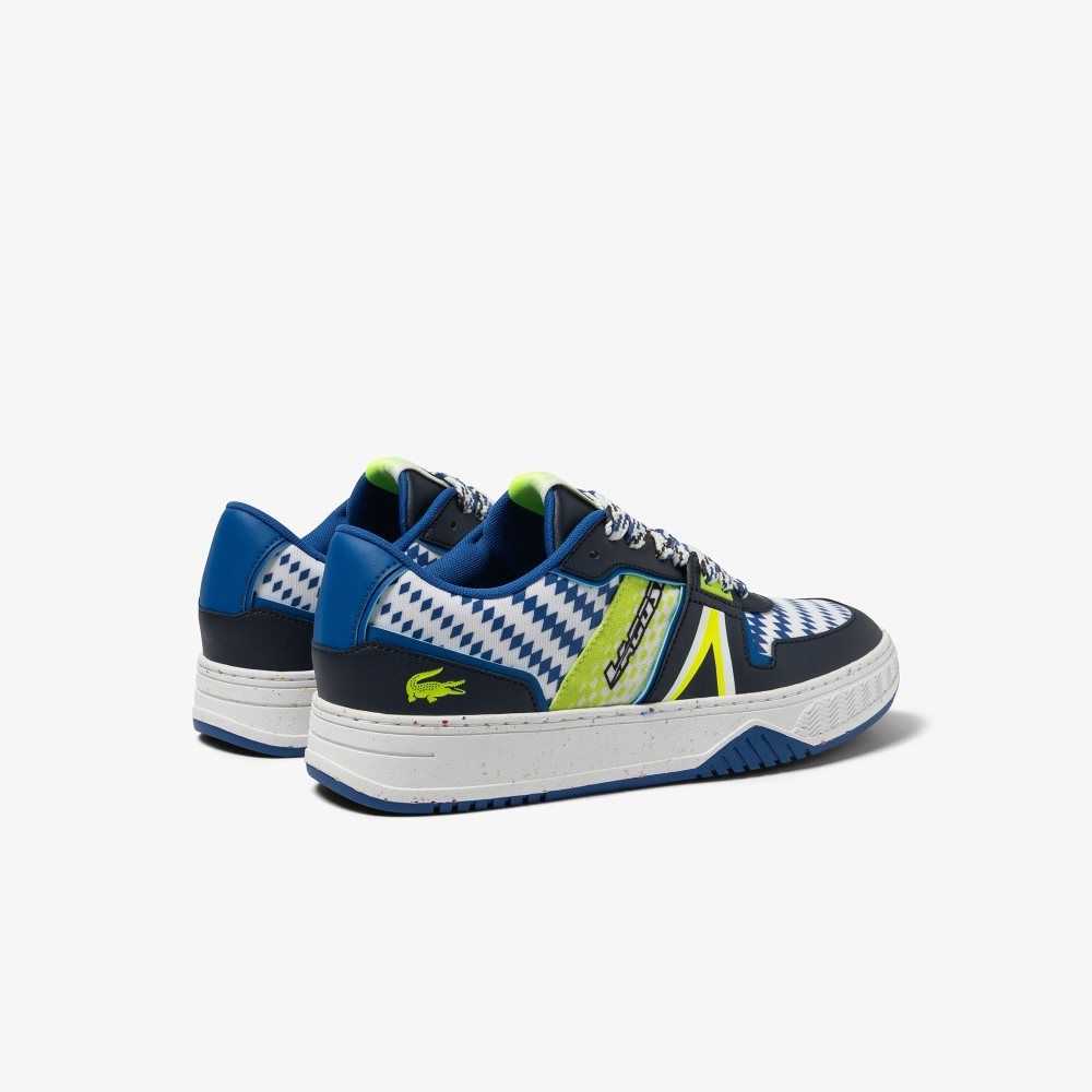 Lacoste L001 Cuero Premium Execution Azules Blancas | 9065-CKWQJ