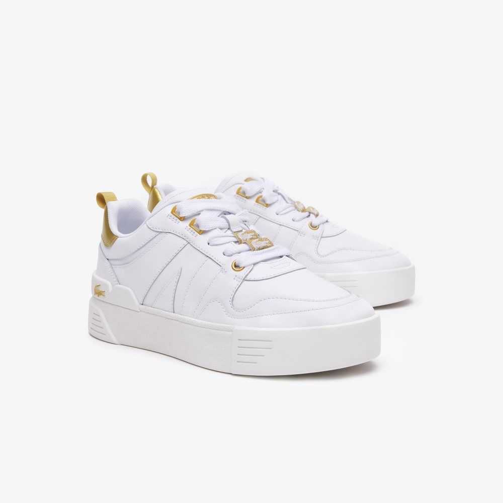 Lacoste L002 Cuero Blancas | 8163-MVUZT