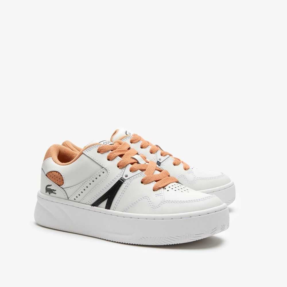 Lacoste L005 Cuero Blancas Marrones | 9241-JRAES