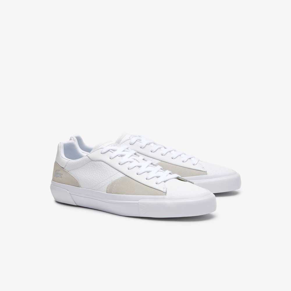 Lacoste L006 Cuero Blancas Blancas | 9130-QEAKR