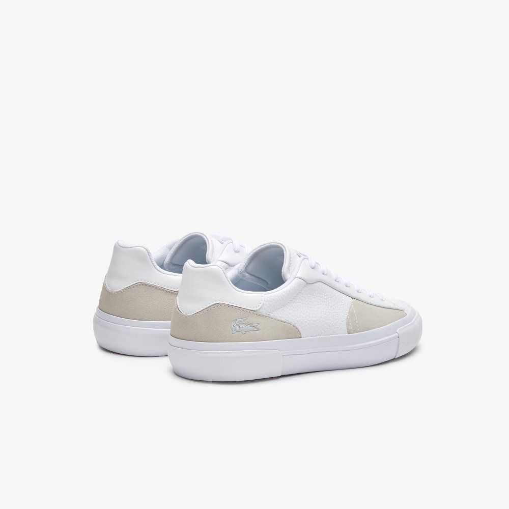 Lacoste L006 Cuero Blancas Blancas | 9130-QEAKR