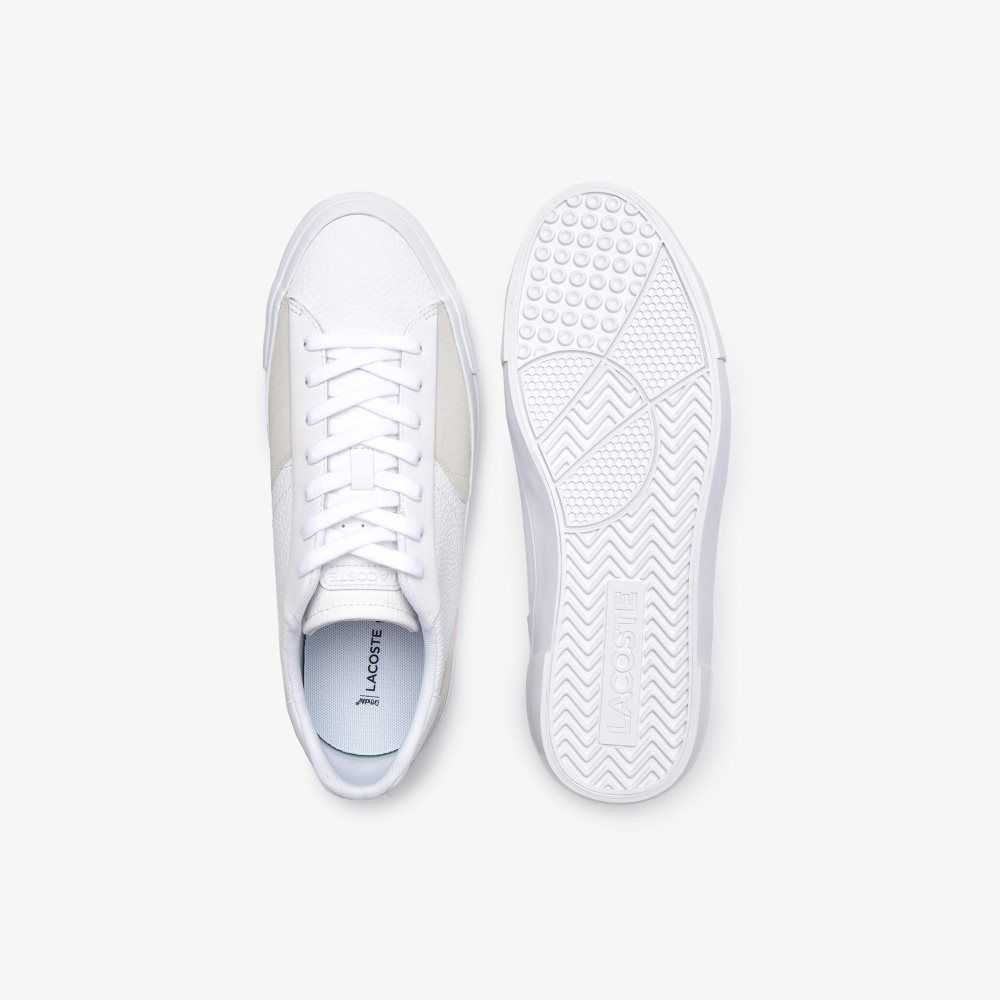 Lacoste L006 Cuero Blancas Blancas | 9130-QEAKR