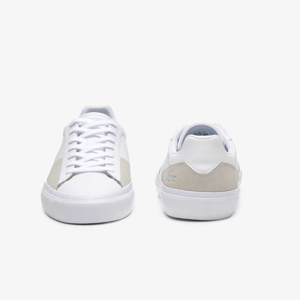 Lacoste L006 Cuero Blancas Blancas | 9130-QEAKR