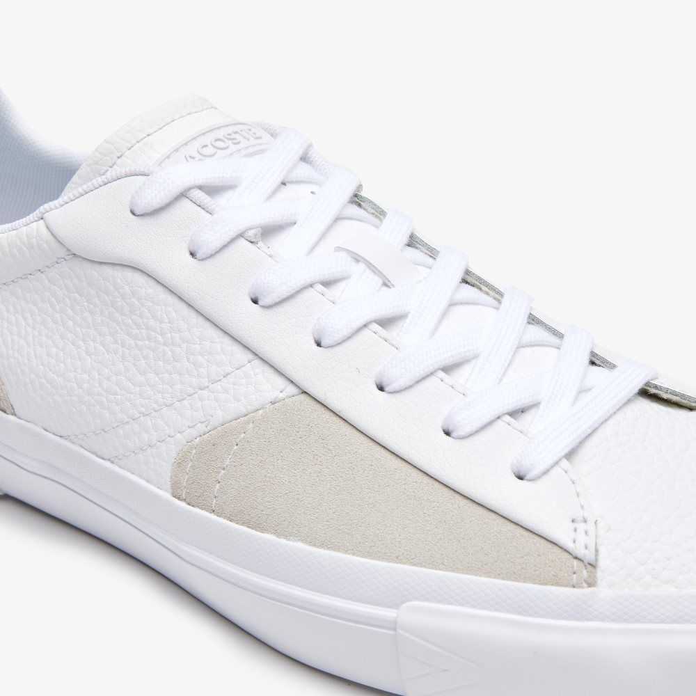 Lacoste L006 Cuero Blancas Blancas | 9130-QEAKR