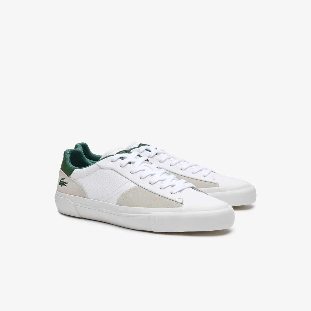 Lacoste L006 Cuero Blancas Verde Oscuro | 5874-GXTBR