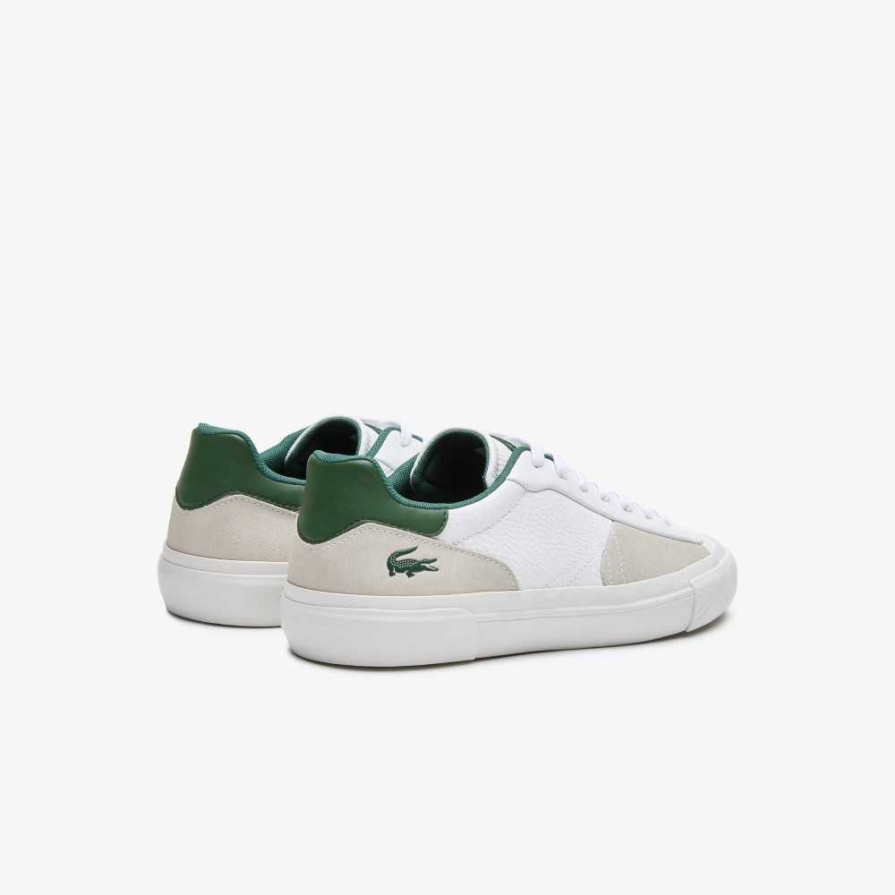 Lacoste L006 Cuero Blancas Verde Oscuro | 5874-GXTBR