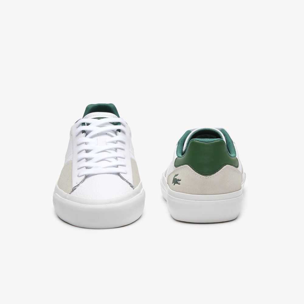 Lacoste L006 Cuero Blancas Verde Oscuro | 5874-GXTBR