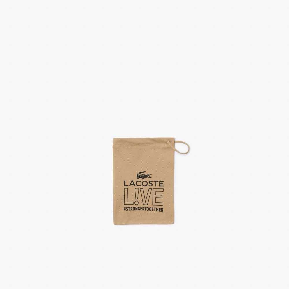 Lacoste LIVE Face Protection Mask print and adjustable Beige | 4592-UKHNJ