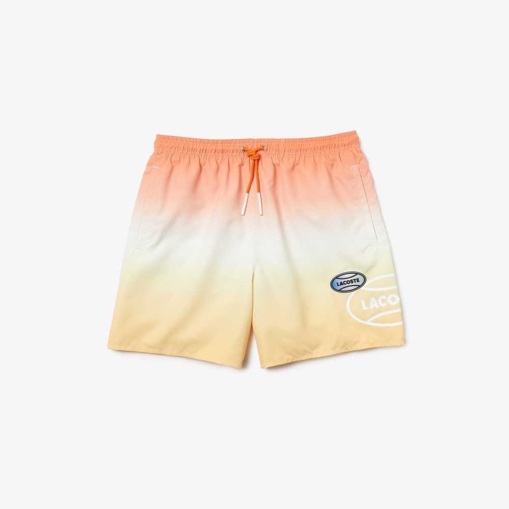 Lacoste LIVE Gradated Print Naranjas Blancas Amarillo | 6839-STKYN