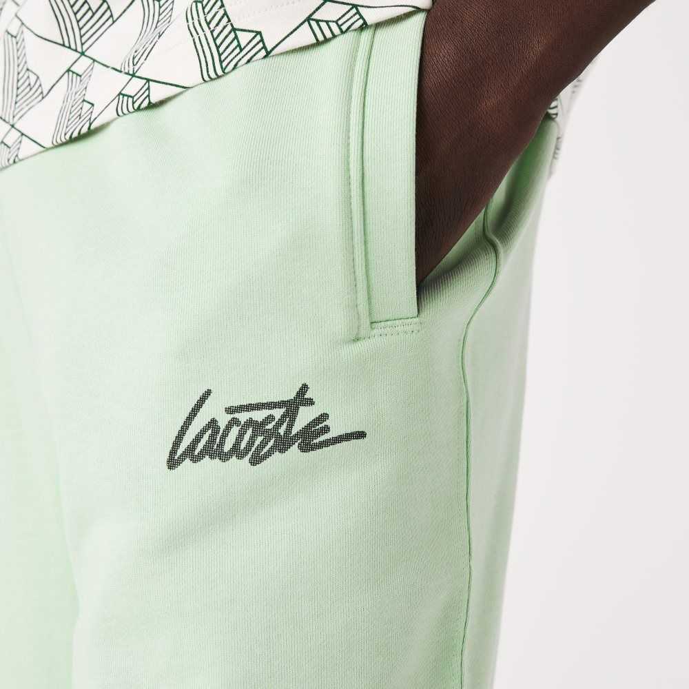 Lacoste LIVE Heritage Print Algodon Fleece Verde | 3812-KZOMJ