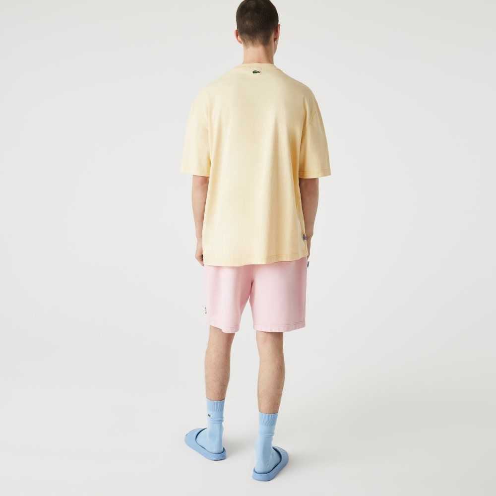 Lacoste LIVE Summer Pack Loose Fit Flecked Algodon Amarillo | 4132-TPFKR