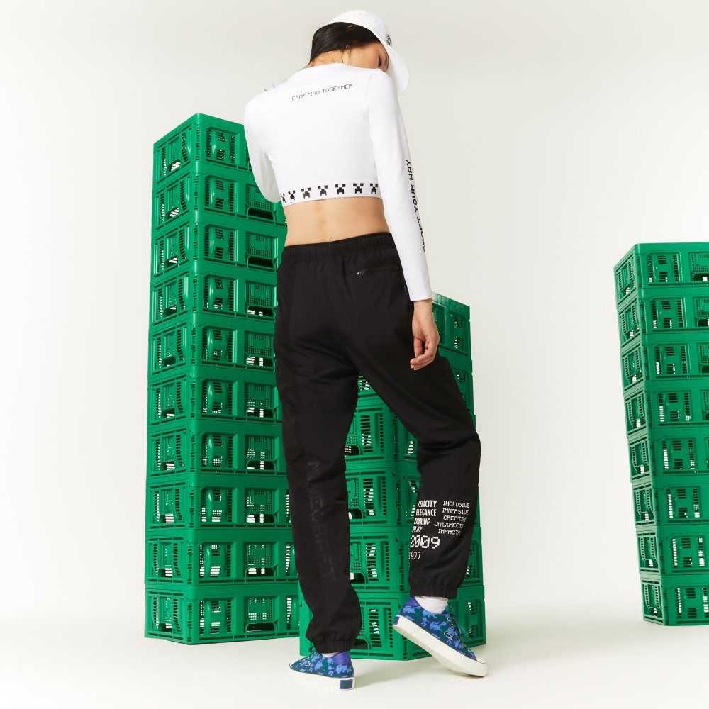 Lacoste LIVE x Minecraft Nylon Trackpants Negras | 8790-XVRSP