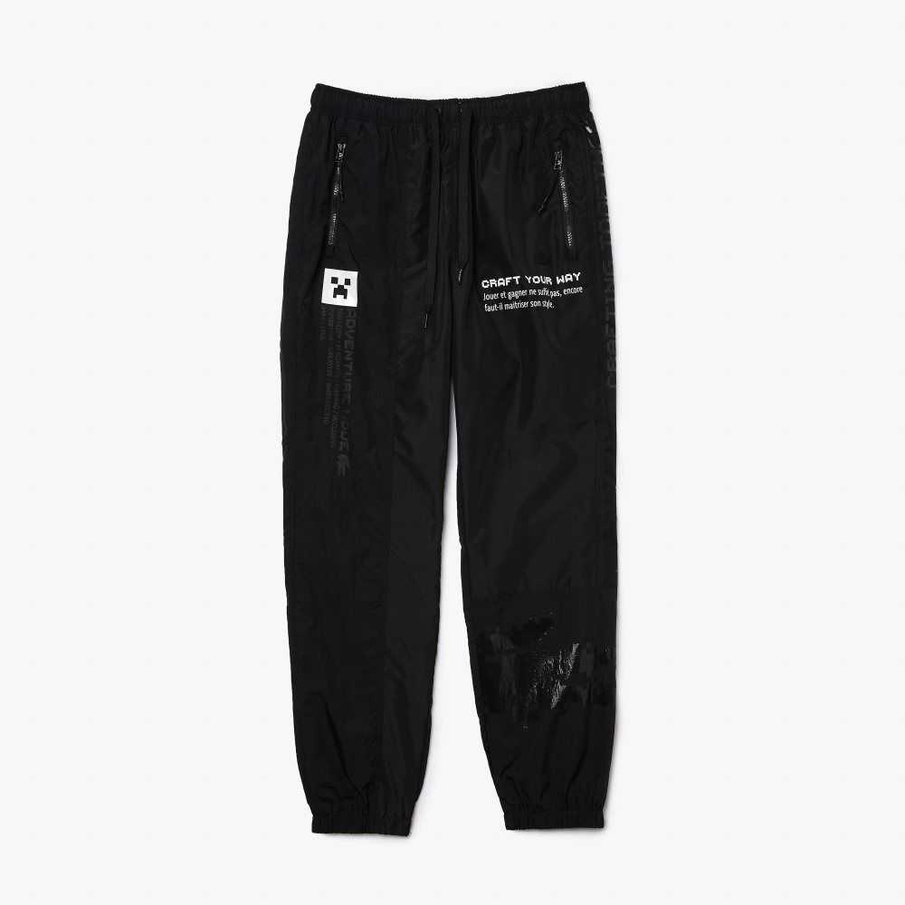 Lacoste LIVE x Minecraft Nylon Trackpants Negras | 8790-XVRSP