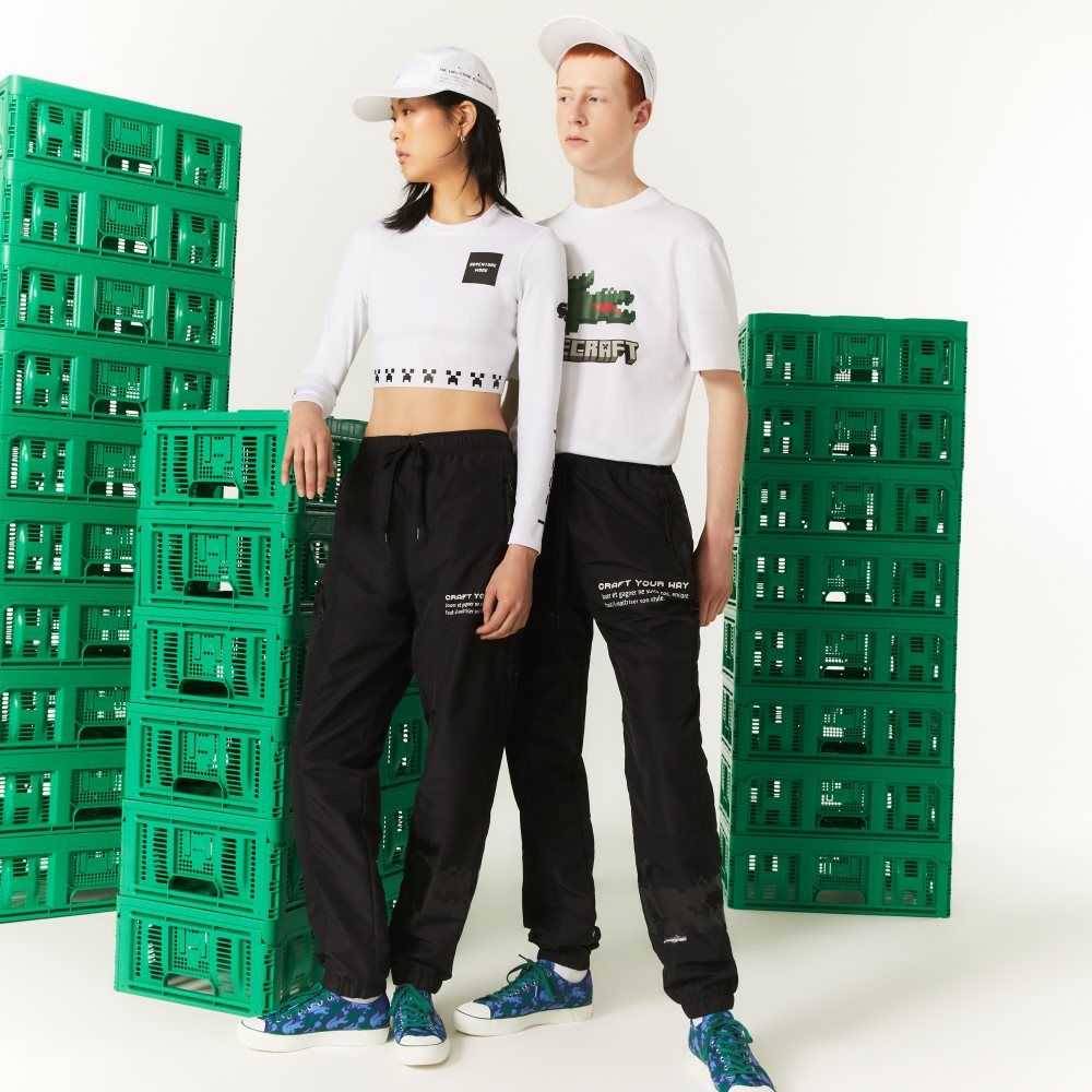 Lacoste LIVE x Minecraft Nylon Trackpants Negras | 8790-XVRSP